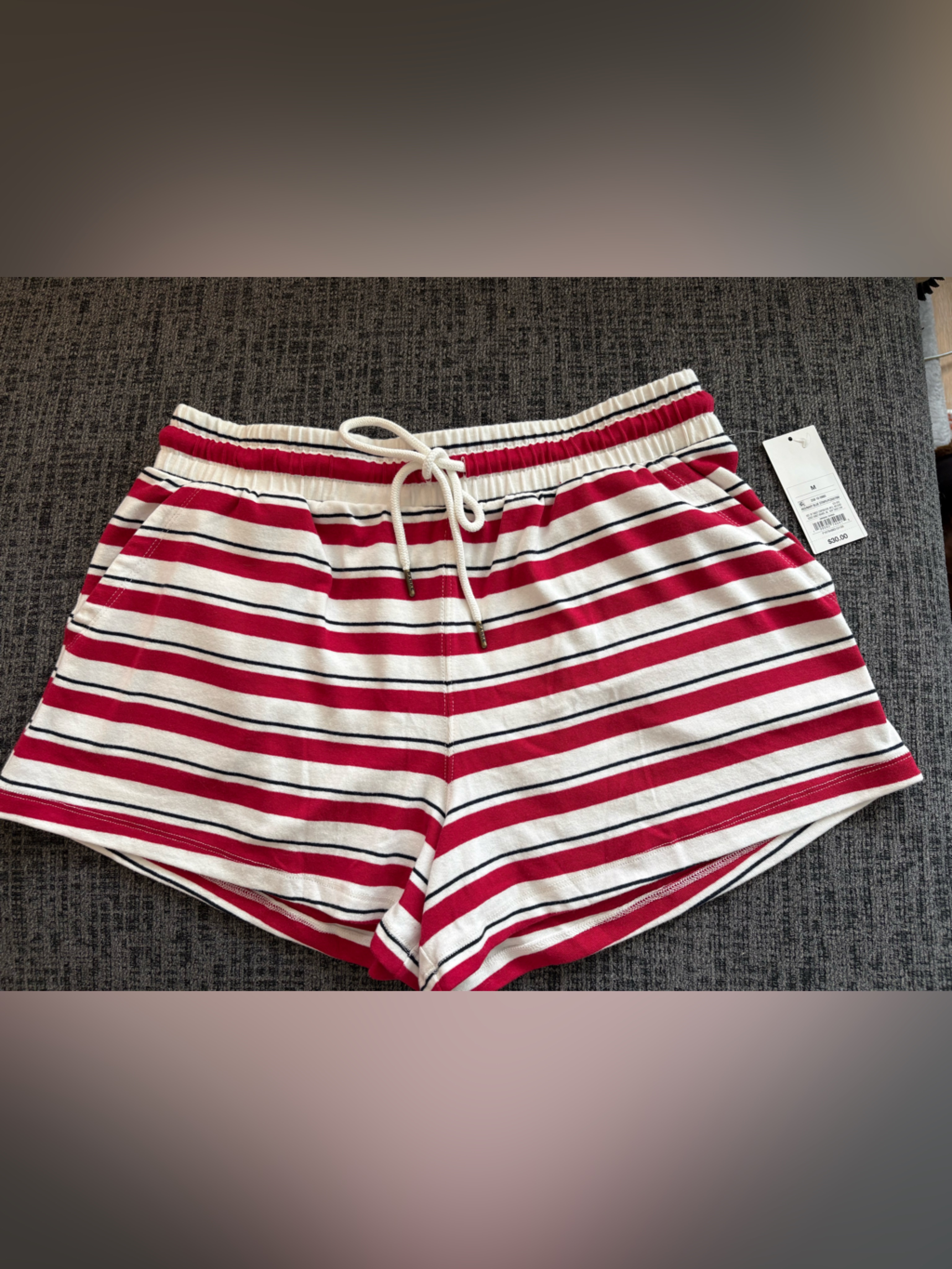 Parke For Target Striped Drawstring Shorts Sz Medium Nwt